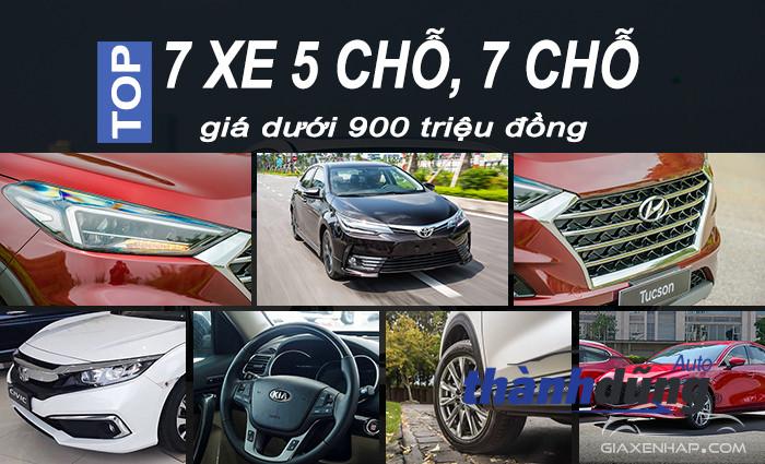 900 triệu mua xe gì? Top xe 5 chỗ, 7 chỗ dưới 900 triệu