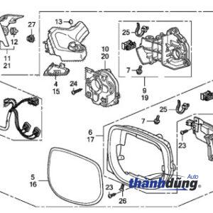 Alternative view of GƯƠNG CHIẾU HẬU FORD FIESTA 2011-2016 | DK496918ZH95