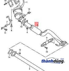 ỐNG BÔ (XẢ) ĐOẠN ĐẦU TOYOTA HILUX 2012 | 174010C190 - Ảnh 4