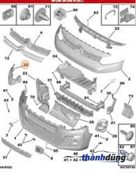 BA ĐỜ SỐC TRƯỚC HONDA CIVIC 2.0 2010 | 04711SNBD00 - Ảnh 3