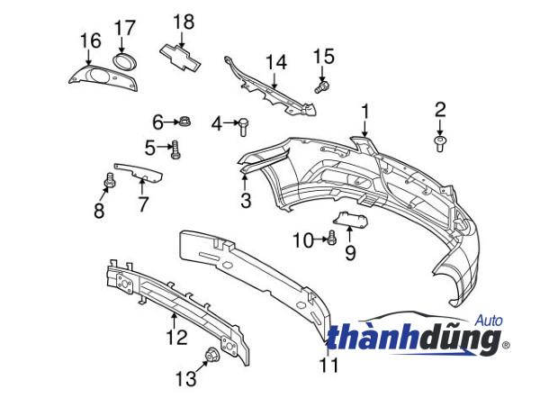ỐP CẢN SAU HYUNDAI SANTAFE | 86695S1600 - Ảnh 5
