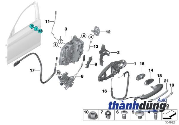 TAY MỞ CỬA MITSUBISHI PAJERO 1997 | MR156878 - Ảnh 4