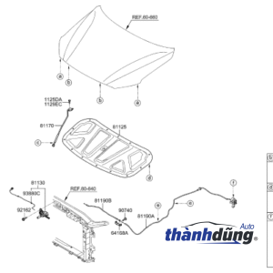 DÂY GIẬT NẮP CAPO HYUNDAI ELANTRA | 81190F2000 - Ảnh 5