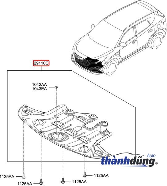 CHẮN BÙN ĐỘNG CƠ SSANGYONG TIVOLI | 4081035001 - Ảnh 4