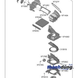 TRỞ QUẠT ĐIỀU HÒA KIA SOUL 2011-2017 | 972351U000 - Ảnh 5