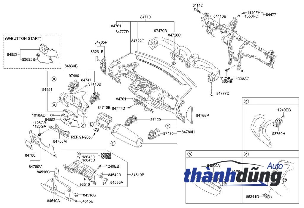 ỐP CỬA GIÓ ĐIỀU HÒA KIA BONGO 3 | 847604E000 - Ảnh 5
