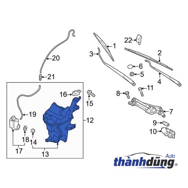 BÌNH NƯỚC RỬA KÍNH XE FORD LASER 1.8L | B30D67480 - Ảnh 4