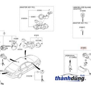 KHÓA ĐỀ HYUNDAI HD72 2003 | 931105HA00 - Ảnh 3