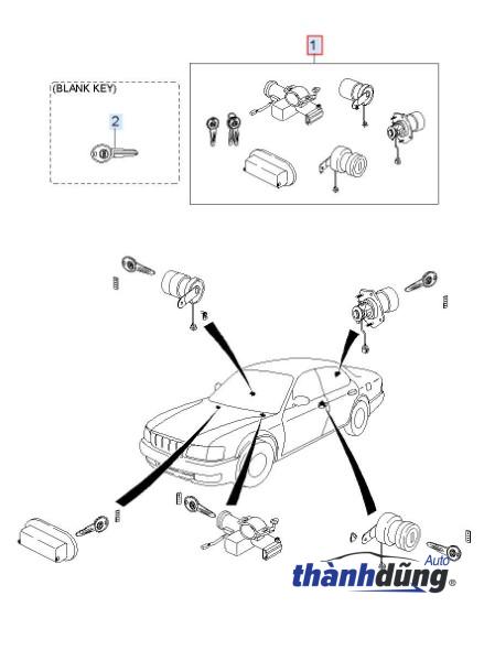 KHÓA ĐỀ HYUNDAI HD72 2003 | 931105HA00 - Ảnh 2