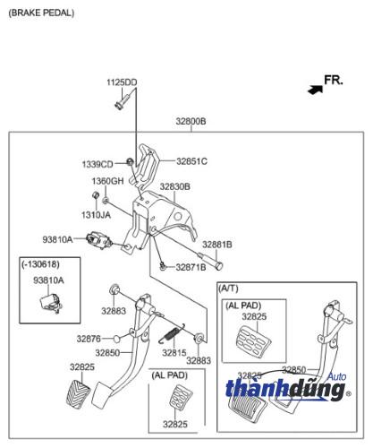 CÔNG TẮC CHÂN CÔN HYUNDAI PORTER 2 2004-2016 | 938404F110 - Ảnh 3
