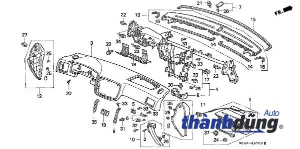 Alternative view of TÚI KHÍ TÁP LÔ TOYOTA YARIS 2014-2018 | 739700D130C0