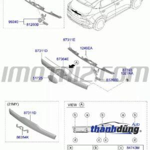 Alternative view of ỐP MẠ CẢN SAU HYUNDAI SANTAFE 2021-2024 | 86671S1600