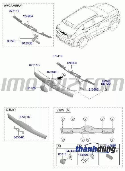 ỐP MẠ CẢN SAU HYUNDAI SANTAFE 2021-2024 | 86671S1600 - Ảnh 2