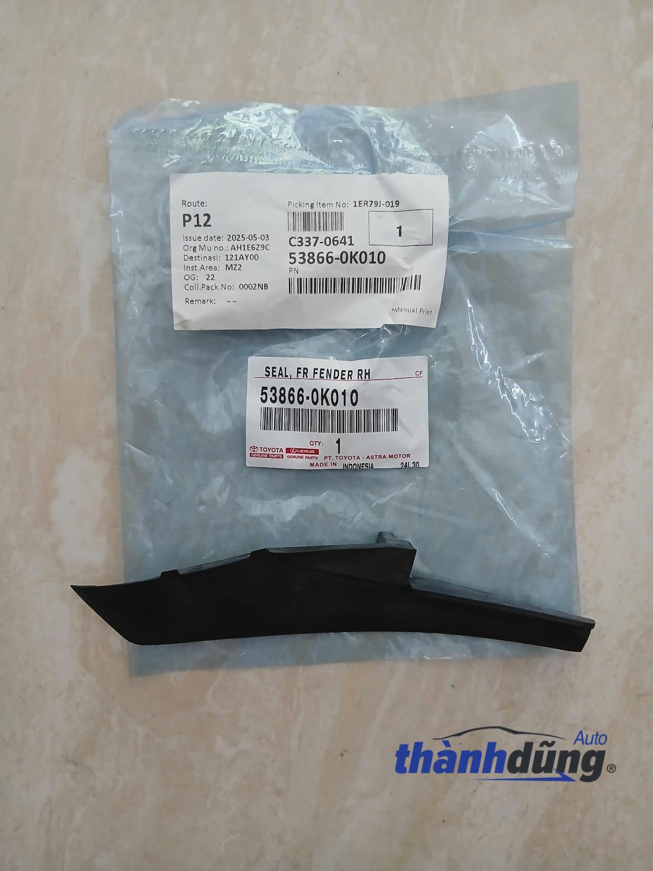ỐP CHÂN KÍNH CHẮN GIÓ TOYOTA INNOVA 2006-2016 | 538660K010