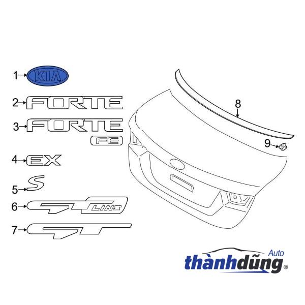 LOGO CỐP HẬU TOYOTA VIOS 2014-2021 | 754420D190 - Ảnh 2