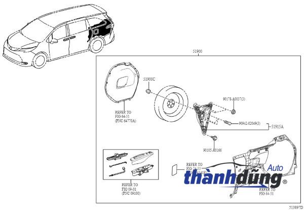 TREO LỐP DỰ PHÒNG HYUNDAI CUSTIN 2026 | 6280003000 - Ảnh 4