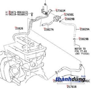 Alternative view of ỐNG THÔNG HƠI MẶT MÁY TOYOTA RAV4 2006 | 1226128021