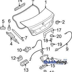 RON CỬA HẬU XE NISSSAN SUNNY 2019 | 848303AW0A - Ảnh 4