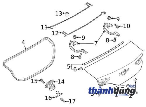 THANH XOẮN MỞ CỐP KIA CERATO 2020 | 79283A7020 - Ảnh 2