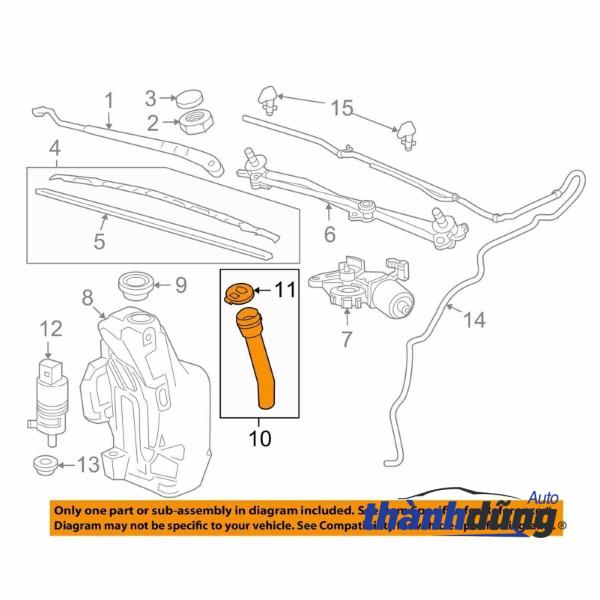 CỔ ĐỔ NƯỚC RỬA KÍNH DAEWOO MAITZ 2006 | 96484289 - Ảnh 3