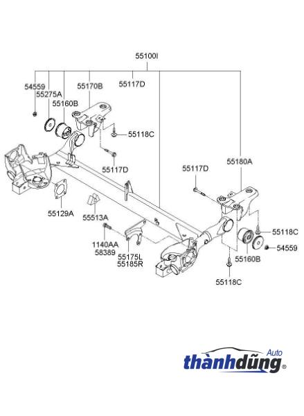 DẦM CẦU SAU KIA SELTOS | 55100Q6100 - Ảnh 4