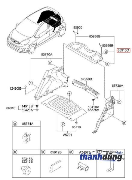 GIÁ ĐỂ ĐỒ CỐP HẬU HYUNDAI I20 | 85910C7000TRY - Ảnh 5