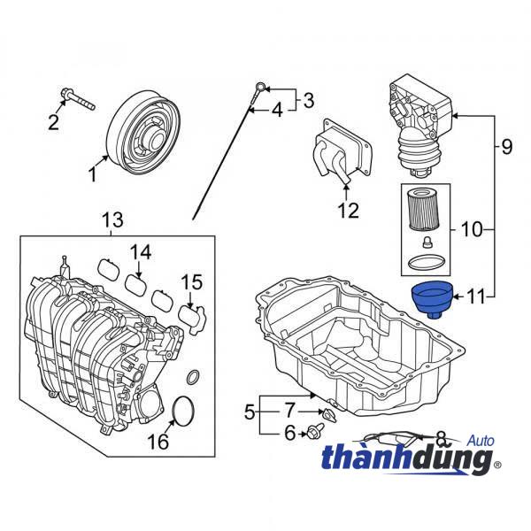 NẮP CỐC LỌC DẦU KIA SORENTO | 263152J000 - Ảnh 5